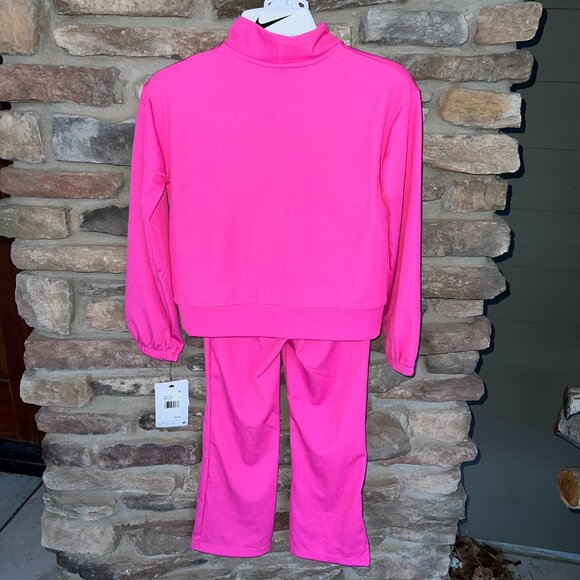 Nike 1/4 Zip LS Ribbed Top & Legging Set Girl's 6 6X Pink NWT - Picture 4 of 5